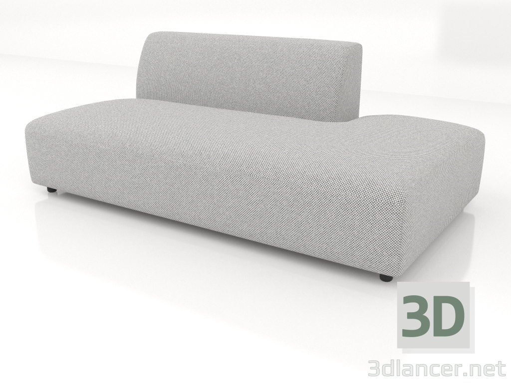 3D Modell Sofamodul 1-Sitzer (XL) 120 rechts ausziehbar - Vorschau