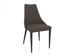 Chair, black matt lacquer finish, fabric 111 (50x58x92 cm)
