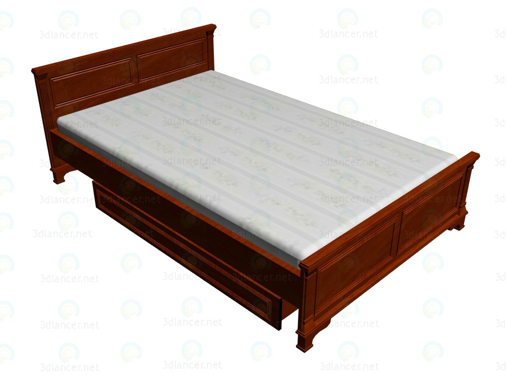 3 डी मॉडल डबल बेड 140 x 220 - पूर्वावलोकन