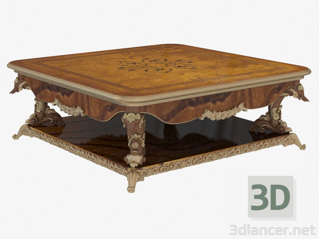 3d model Coffee table square in classical style 228 - preview