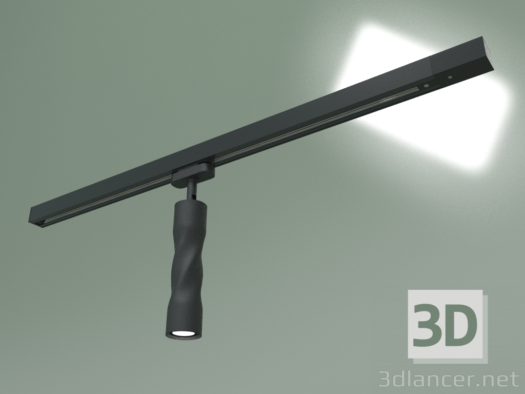 modello 3D Lampada da binario a LED Royal LTB26 (nero) - anteprima