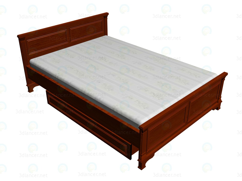 3d model Double bed 140x200 - preview
