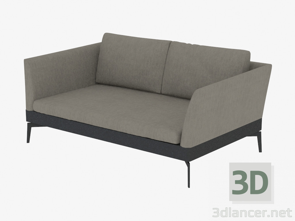 modèle 3D canapé droite Double Div 156 - preview