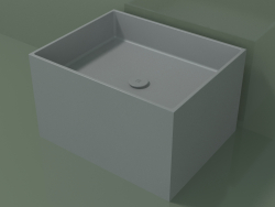 Countertop washbasin (01UN32301, Silver Gray C35, L 60, P 48, H 36 cm)