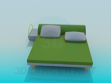modello 3D Divano letto - anteprima