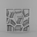 3 डी डिजाइन किताबों की अलमारी मॉडल खरीद - रेंडर