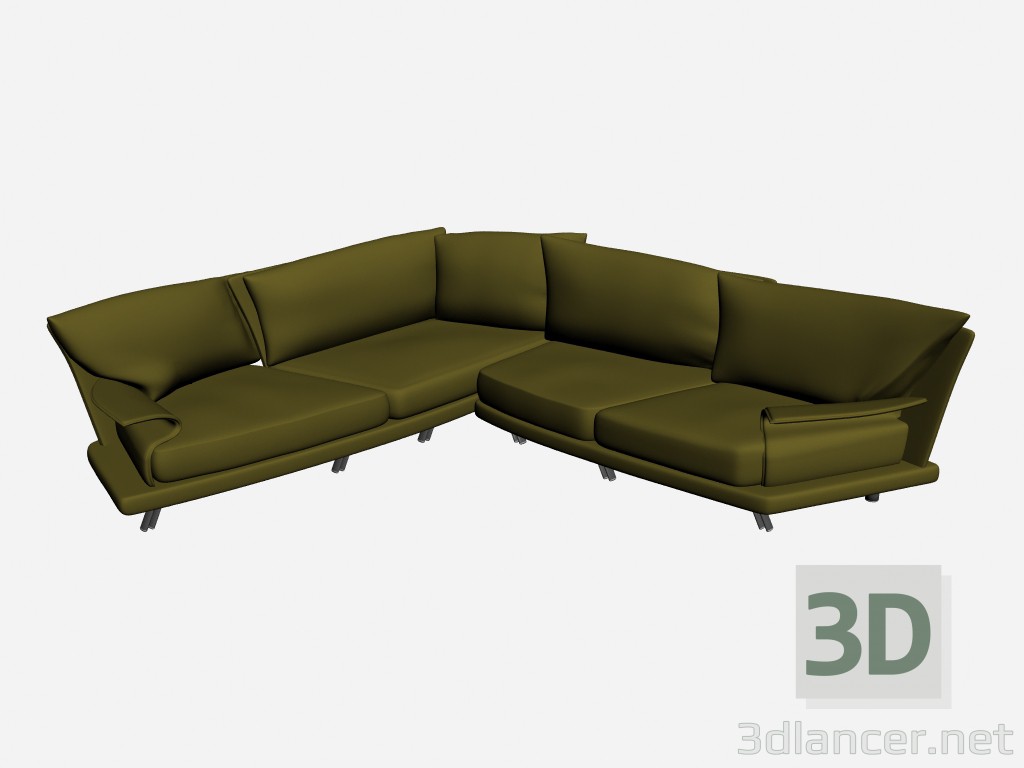 3D Modell Sofa Super Roy Doppel 12 - Vorschau