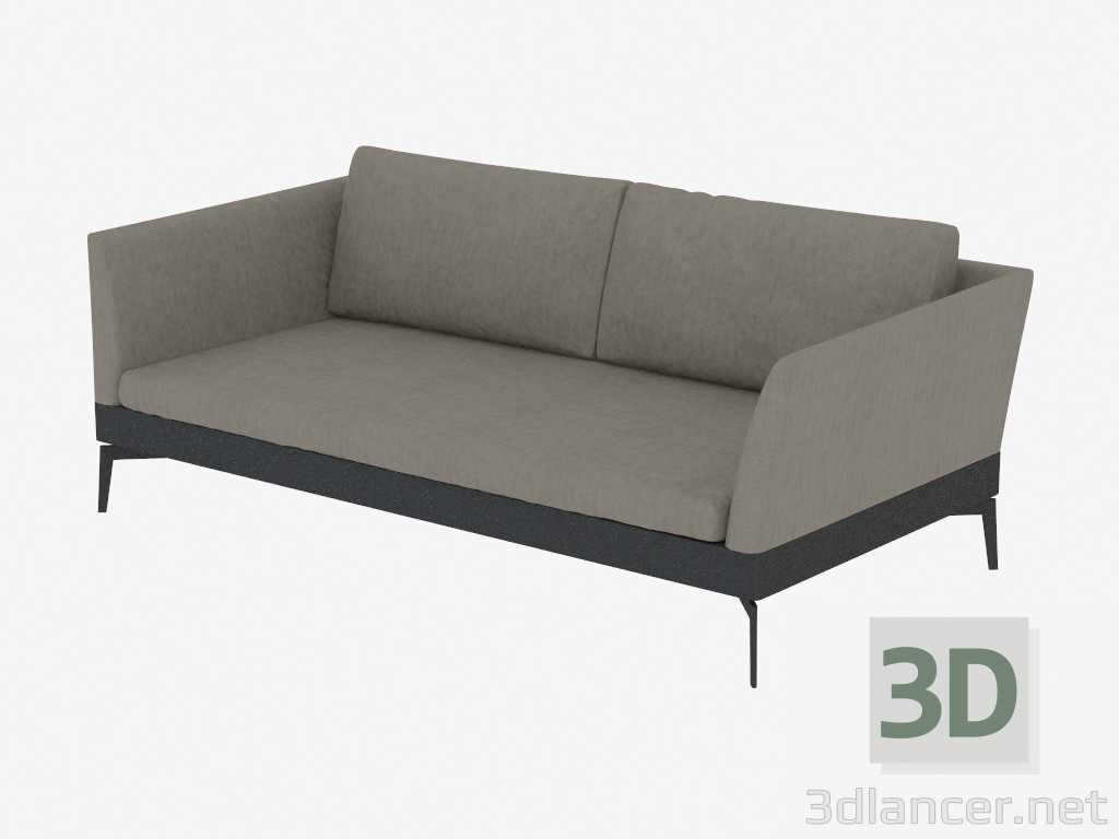3D modeli Çift kişilik kanepe düz Div 186 - önizleme