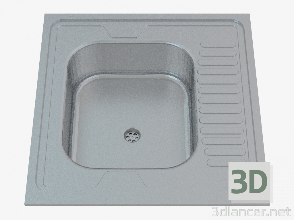 3d model Sink, 1 bowl with a wing for drying Tango (ZE6 0140) - preview
