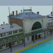 modello 3D Costruzione della stazione ferroviaria - anteprima