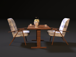 Mesa e cadeira da URSS