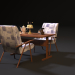 3d USSR table and chair model buy - render