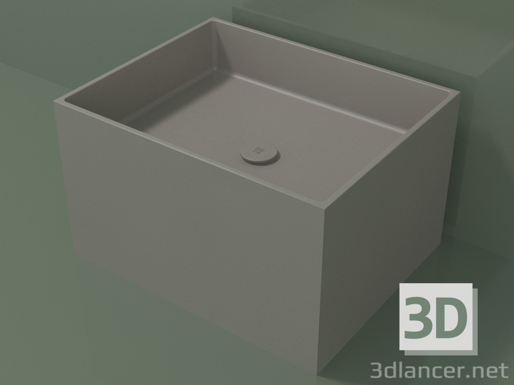 modello 3D Lavabo da appoggio (01UN32301, Clay C37, L 60, P 48, H 36 cm) - anteprima