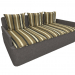 3d диван с полосатыми подушками модель купить - ракурс