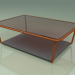 modello 3D Tavolino 002 (Vetro Bronzato, Metallo Ruggine, HPL Grigio) - anteprima