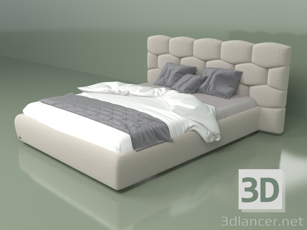 3D modeli Çift kişilik yatak Bata XL 1,6 m - önizleme