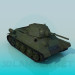 3d model T-34 - preview