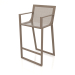 3d model High stool with a high back and armrests (Bronze) - preview