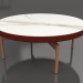 modèle 3D Table basse ronde Ø90x36 (Rouge vin, DEKTON Aura) - preview