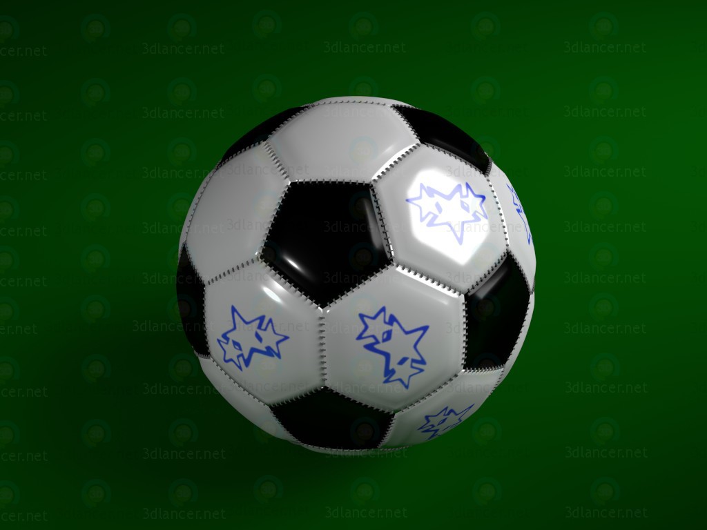 3 डी मॉडल फुटबॉल बॉल - पूर्वावलोकन