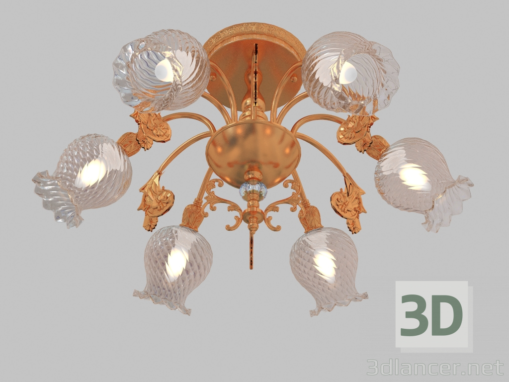 3D Modell Napoli Kronleuchter (1383-6U) - Vorschau