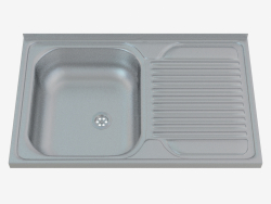 Sink, 1 bowl with draining board - satin Tango (ZM6 011P)