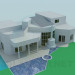 3D Modell Villa mit pool - Vorschau
