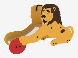 Collina di un parco giochi per bambini Lion (5216)