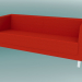 modèle 3D Triple canapé, jambes (VL3 H) - preview