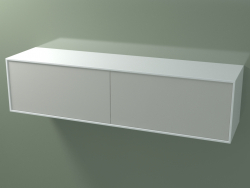 Ящик двойной (8AUFВA02, Glacier White C01, HPL P02, L 144, P 36, H 36 cm)