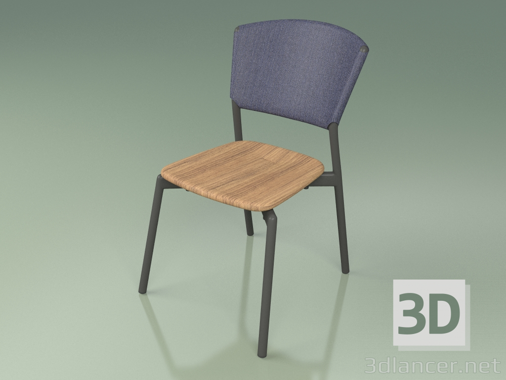 3D modeli Sandalye 020 (Metal Duman, Mavi) - önizleme