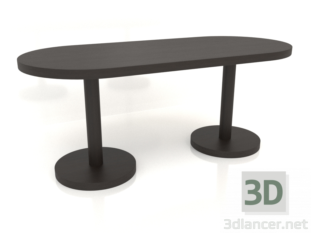 3d model Dining table (1800x800x750, wood brown dark) - preview