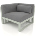 3D Modell Modulares Sofa, Abschnitt 6 links (Zementgrau) - Vorschau