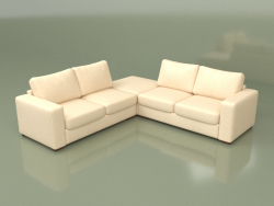 Corner sofa with pouffe Morti (Lounge 1)