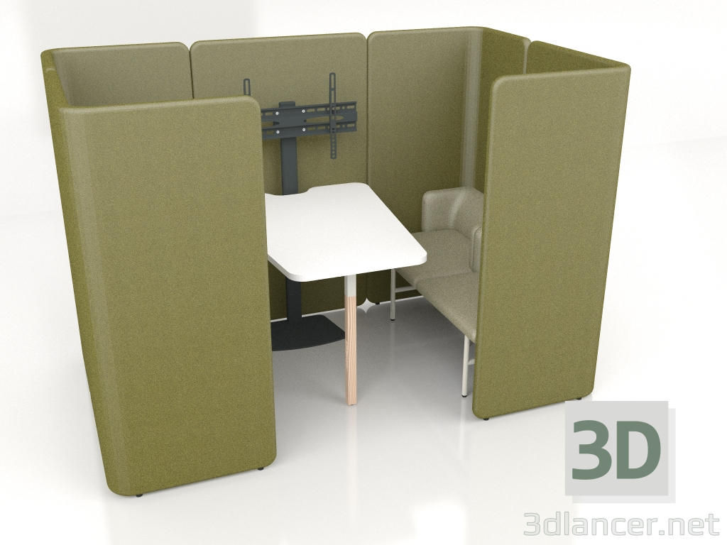 3D modeli Agora AR08B Toplantı Kabini (2218x1330) - önizleme