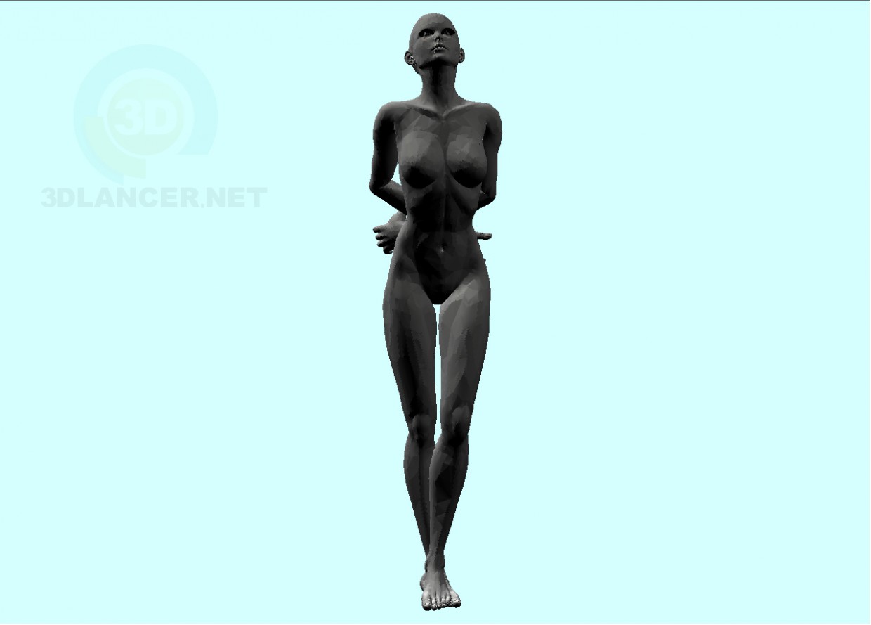 3d model woman-2 - preview