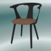 3D Modell Stuhl dazwischen (SK2, H 77 cm, 58 x 54 cm, schwarz lackierte Eiche, Leder - Cognac-Seide) - Vorschau