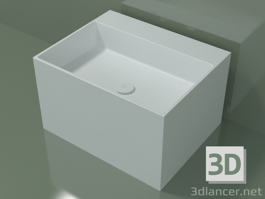 modello 3D Lavabo da appoggio (01UN32302, Glacier White C01, L 60, P 48, H 36 cm) - anteprima