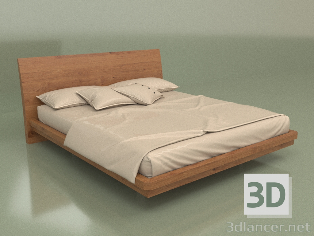 3d модель Кровать двуспальная Mn 2018 (Орех) – превью