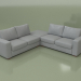 3d model Corner sofa with pouffe Morti (Lounge 13) - preview