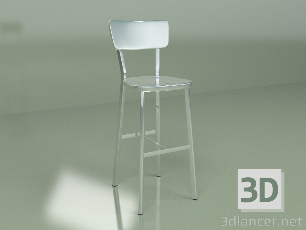 3d модель Барный стул Deja-vu (хром) – превью