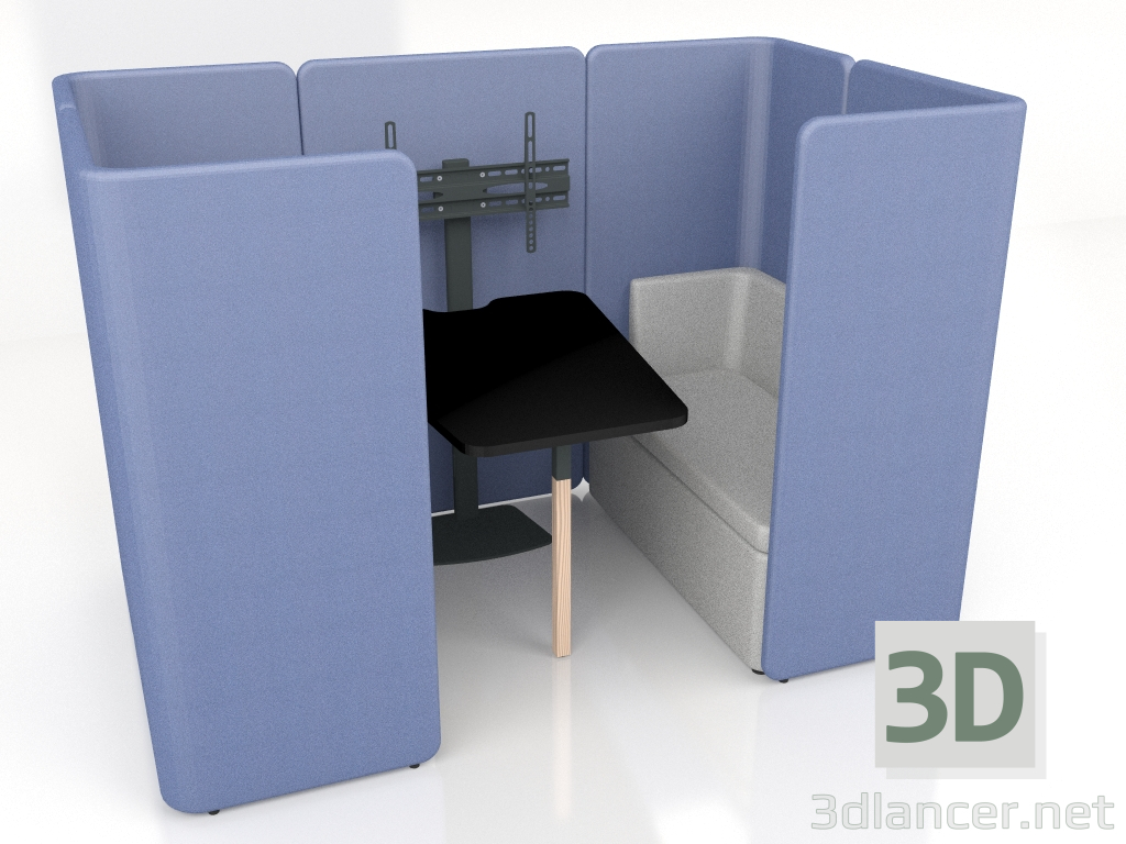 modèle 3D Cabine de réunion Kaiva AR08B (2218x1330) - preview