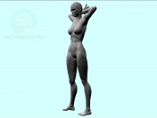 Low poly Female base sculpt art pose