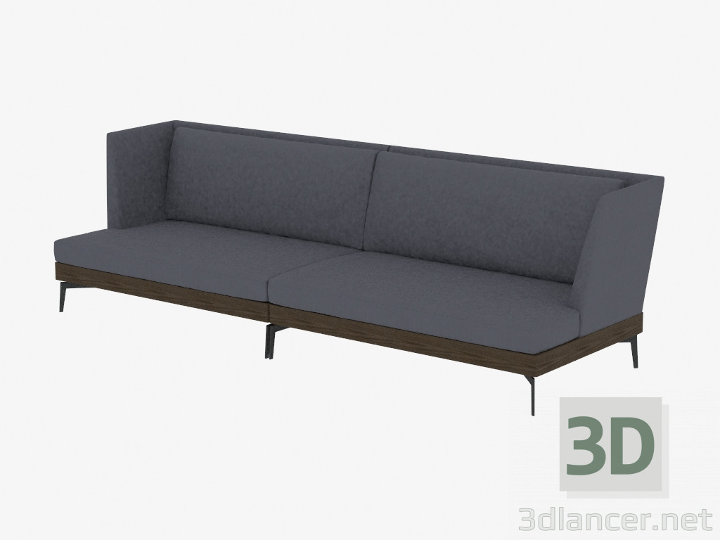 3D Modell Sofa gerade triple Div 292 - Vorschau