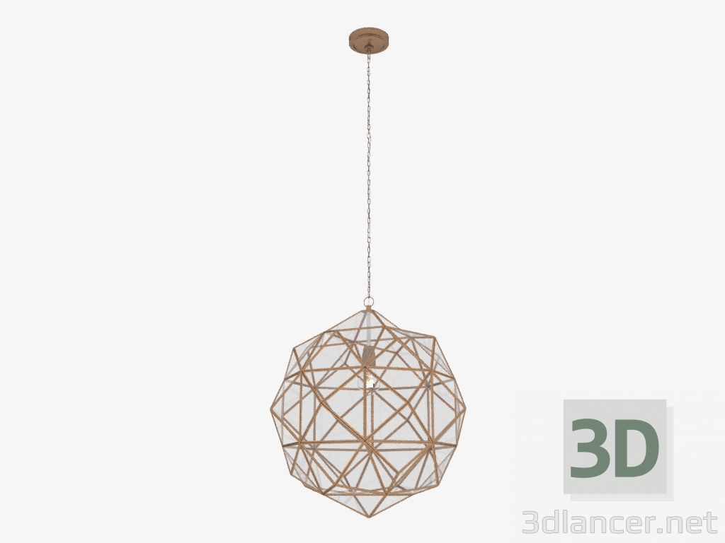 3D Modell Hängeleuchte Granada Laterne (Messing) - Vorschau