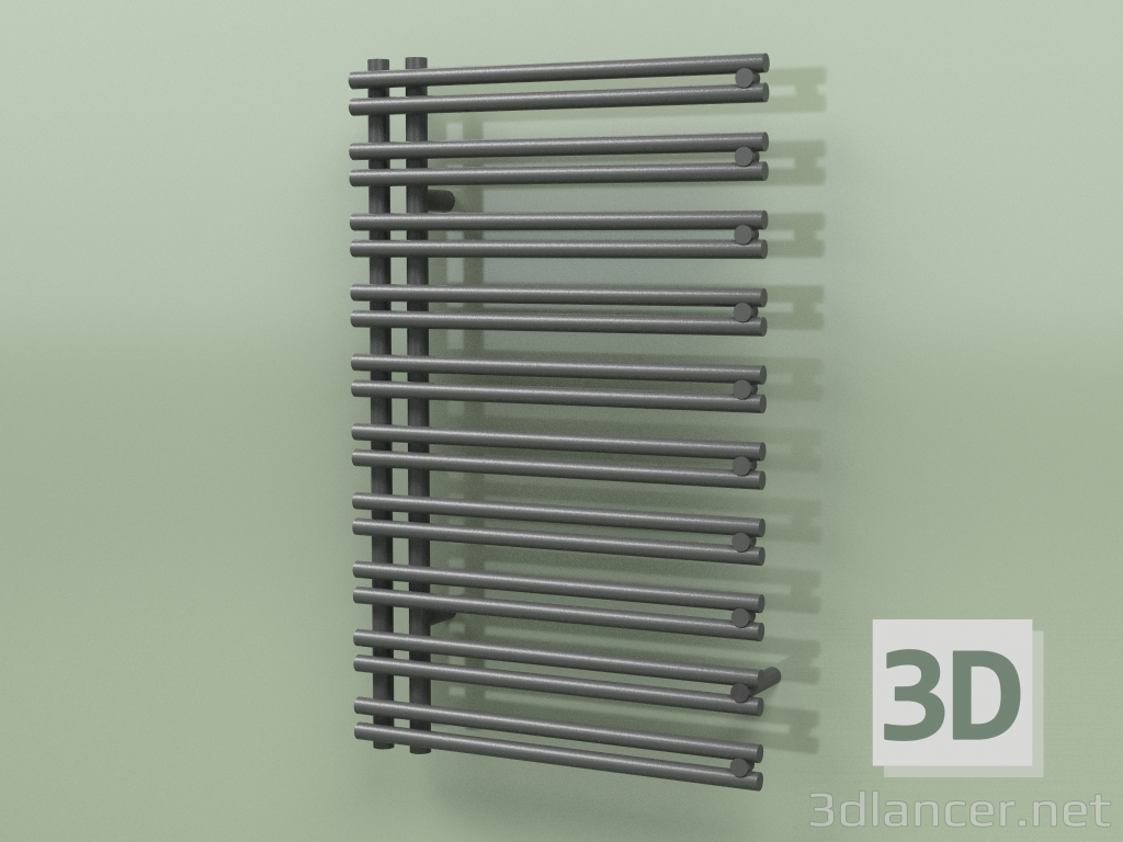 3D Modell Beheizter Handtuchhalter - Ratea (800 x 500, RAL - 9005) - Vorschau