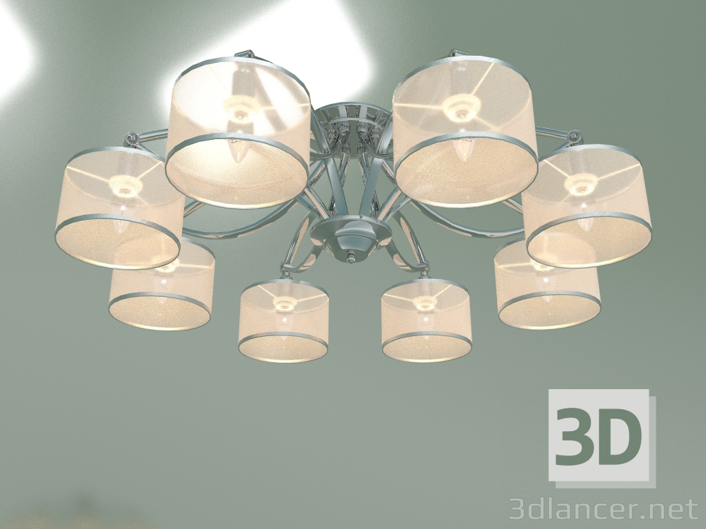 modello 3D Lampadario a soffitto Fabiola 60124-8 Smart (cromo) - anteprima