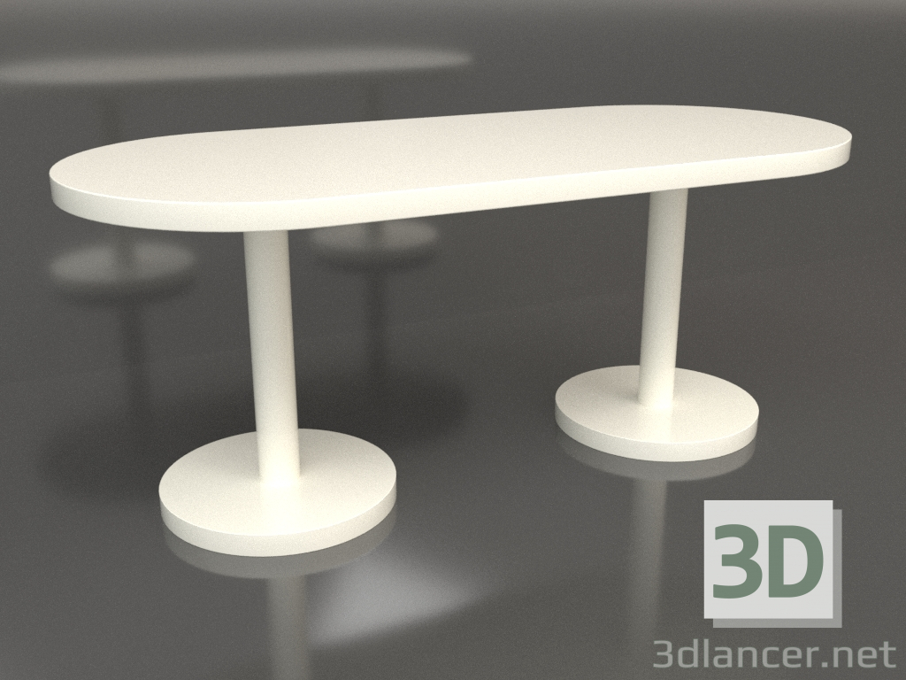 3d model Dining table (1800x800x750, white plastic color) - preview