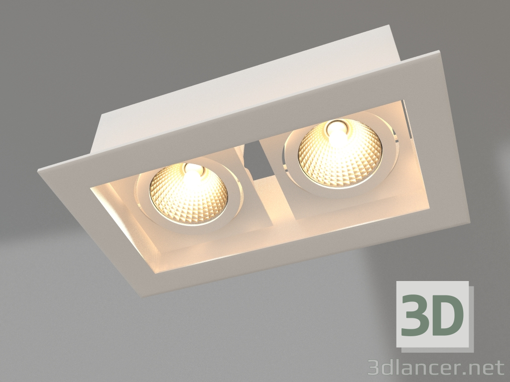 3d model Lámpara CL-KARDAN-S180x102-2x9W Blanco (WH, 38 grados) - vista previa