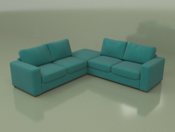 Corner sofa with pouffe Morti (Lounge 20)